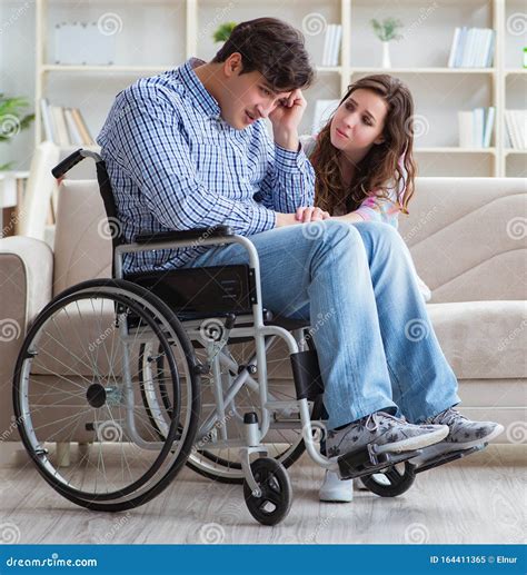 Desperate Disabled Person On Wheelchair Stock Image Image Of