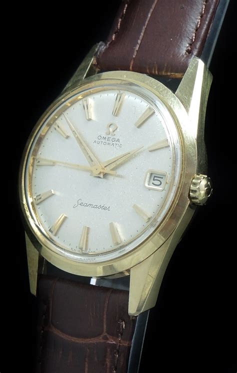 Solid Gold Omega Seamaster Automatic Automatik Vintage Portfolio