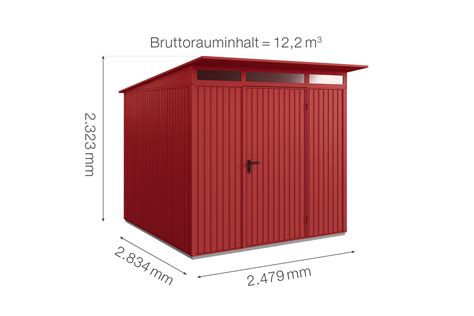 Hörmann Gerätehaus Modell Berry Classic Typ 2 mit Pultdach Gartenhaus de