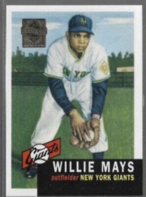 WILLIE MAYS 1996 Topps Commemorative Reprint Stamp 244 NY GIANTS EBay