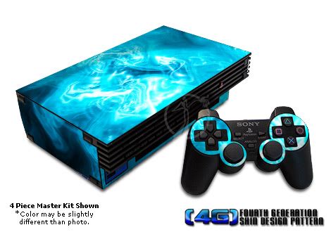 Sony PS2 Skin - Blue Quantum Waves by Gaming | DecalGirl