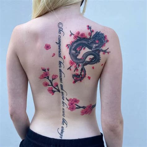 Dragon And Cherry Blossom Tattoo Meaning Pryankakrystal