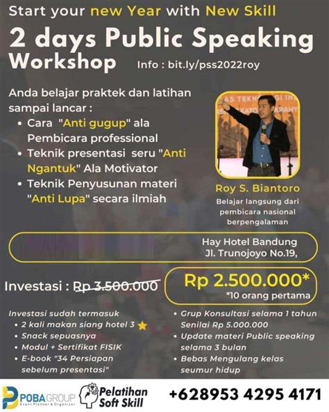 Workshop Public Speaking Pelatihan Soft Skill