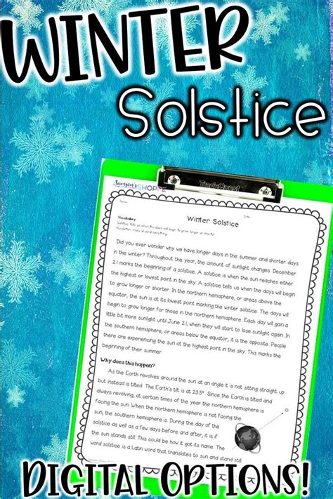 Winter Solstice Activity In 2020 Upper Elementary Science Life