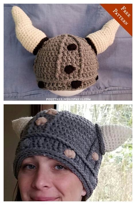 Viking Horn Hat Free Crochet Pattern And Paid Crochet Hats Free