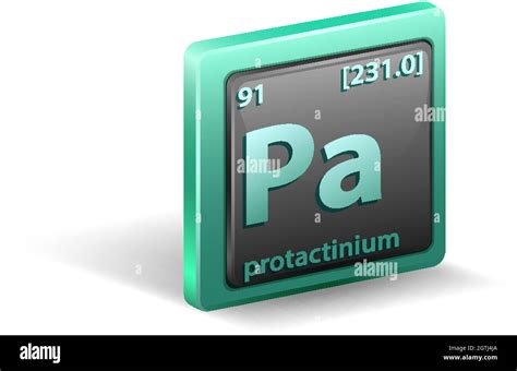 Protactinium Chemical Element Chemical Symbol With Atomic Number And