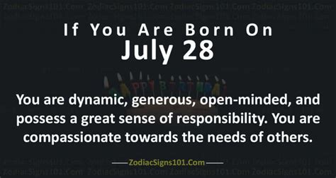 July 28 Zodiac is Leo, Birthdays and Horoscope - ZodiacSigns101