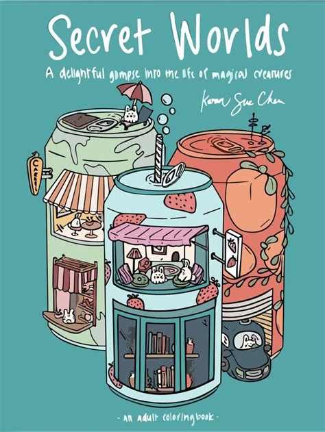 The Book Cover For Secret Worlds With An Image Of Various Items In Jars