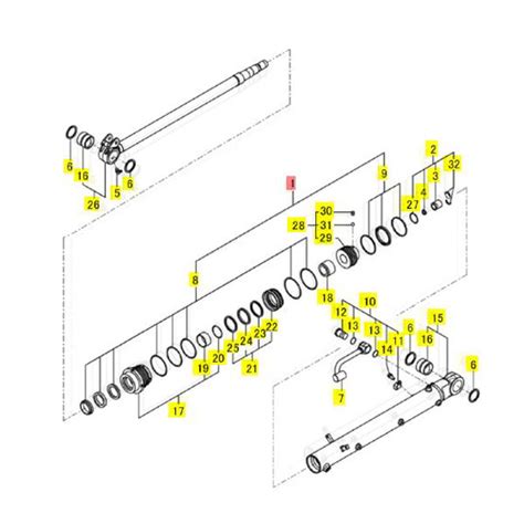 Yanmar Genuine Seal Kit Arm Cylinder ViO57 6A Machine Serve