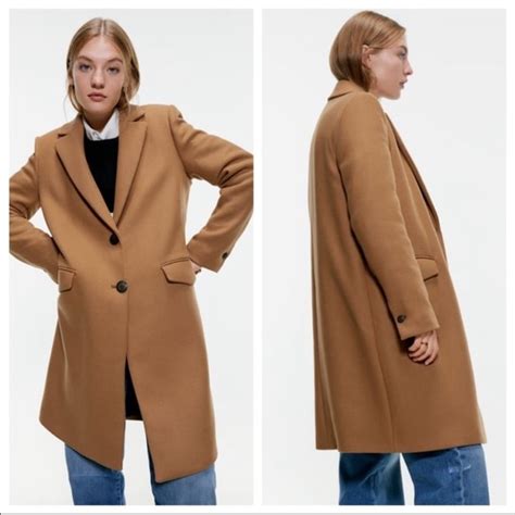 Zara Jackets And Coats Zara Wool Camel Coat Poshmark