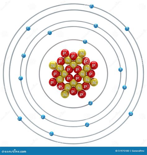 Sulfur Atom Bohr Model Vector Illustration | CartoonDealer.com #267662292