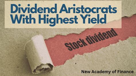 18 Best Dividend Aristocrats With Highest Yield Thefinancesg