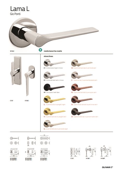 Maniglia Per Finestra Olivari Lama L Dk Round Ferramenta Mauceri S R L