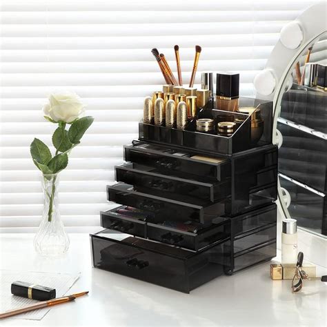 Six Drawers Acrylic Cosmetic Makeup Display Organiser By Momentum