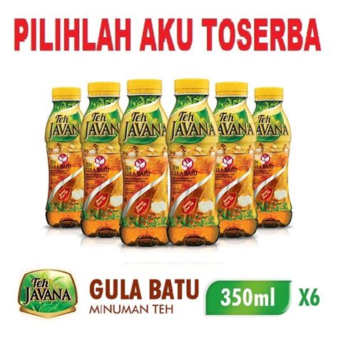 Jual JAVANA Minuman Teh GULA BATU 350 Ml Harga Paket Isi 6 Botol