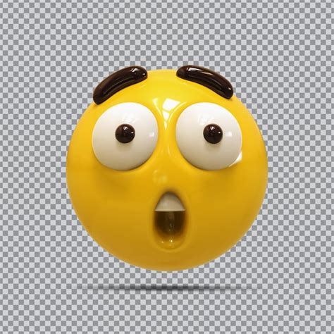 Premium PSD Emoji Wow 3d Rendering