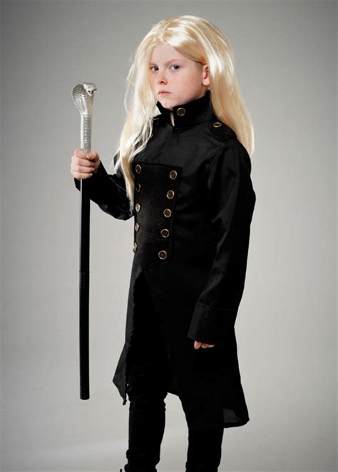 Kids Size Lucius Malfoy Style Costume With Wig