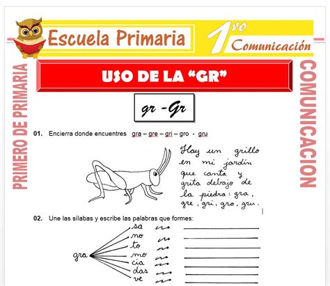 Uso De La GR Para Primero De Primaria Escuela Primaria