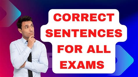 VVI CORRECT SENTENCES FOR ALL COMPETITIVE EXAMS AND ALL CLASSES YouTube