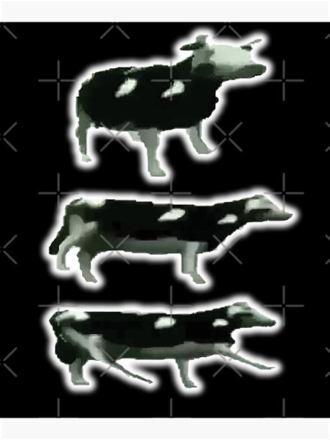 "Dancing Polish Cow Meme" Metal Print by Altohombre | Redbubble