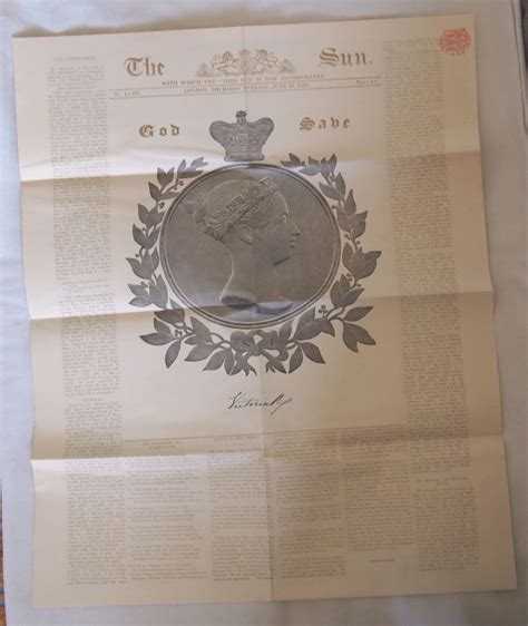 Replica Of Queen Victoria Coronation 1838 Issue By The Sun In 1988 See