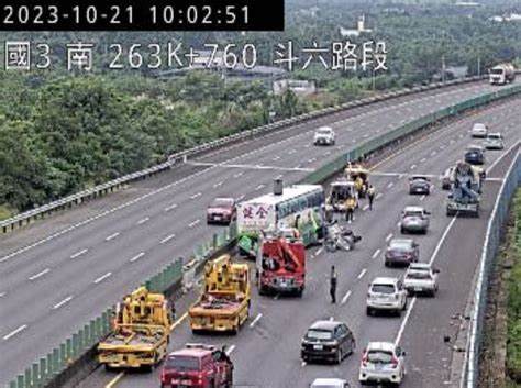 快訊／國3南下斗六段重大車禍 遊覽車、小客車相撞 4人ohca、5輕傷 國3遊覽車事故 社會 聯合新聞網