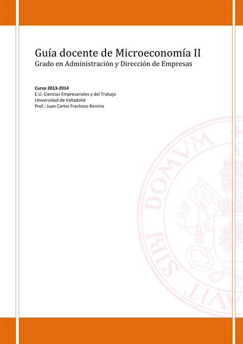 PDF Guía docente de Microeconomía II alojamientos uva es