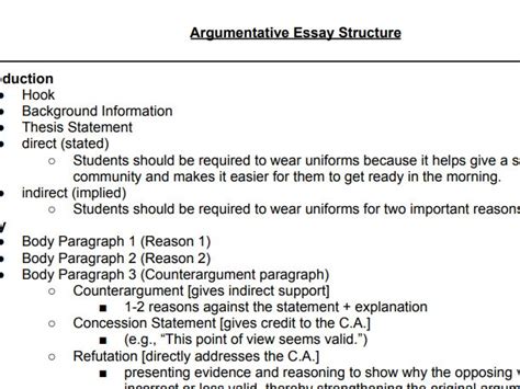 Argumentative Essay Structure, Examples, & Exercise | Teaching Resources