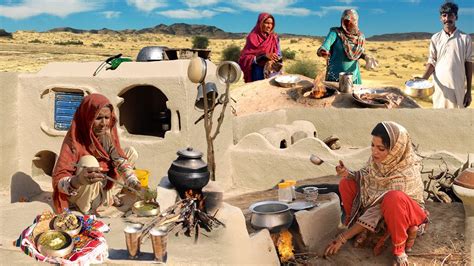 Desert Women Full Morning Routine In Winter Village Life Pakistan