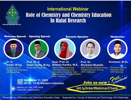 International Webinar Role Of Chemistry And Chemistry Education In