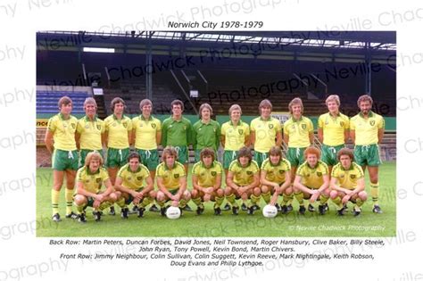 Norwich Team Photo 1978 1979 Print 1 Norwich City Football Norwich