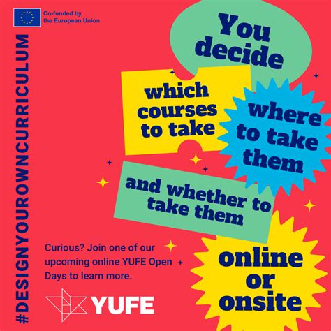 Create your own curriculum with YUFE! - YUFE