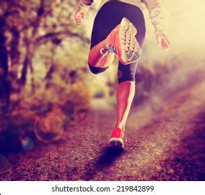 Athletic Pair Legs Running On Path Stock Photo 219842899 Shutterstock