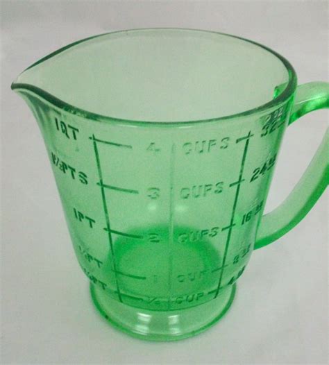 Green Depression Glass 4 Cup Measure For Sale | Antiques.com | Classifieds