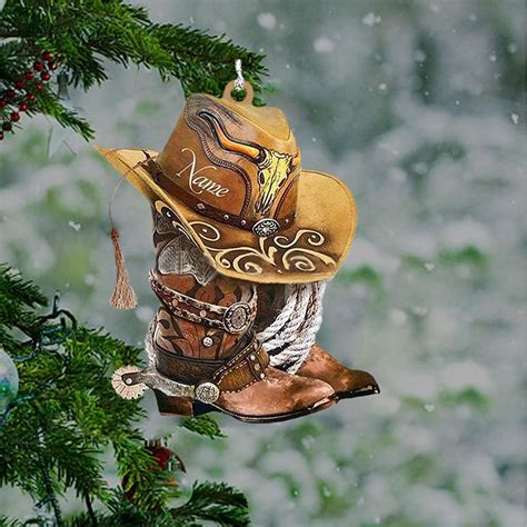 Amazon Cowboy Boots Hanging Ornament For Christmas Tree Cowboy