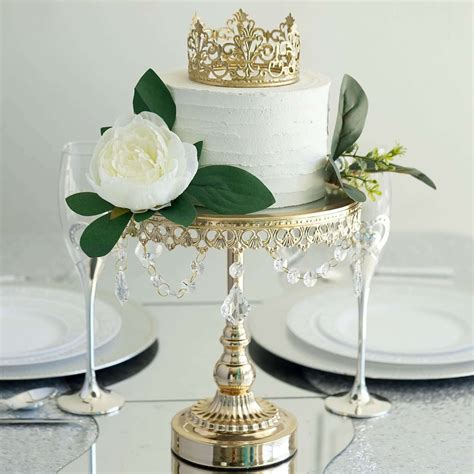 Gold Metal Princess Crown Cake Topper | TableclothsFactory