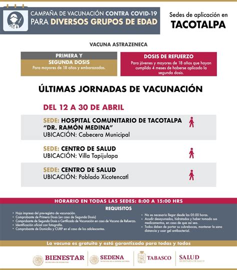 SSalud Tabasco on Twitter JORNADA INTENSIVA DE VACUNACIÓN CONTRA EL