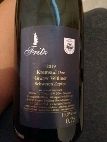 Fritz Schweren Zapfen Gr Ner Veltliner Vivino Australia