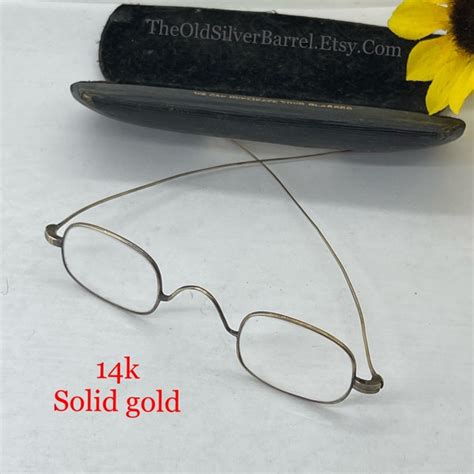 Antique 14k Gold Glasses Etsy