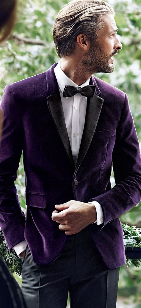 Black Groom Suit Purple Theme