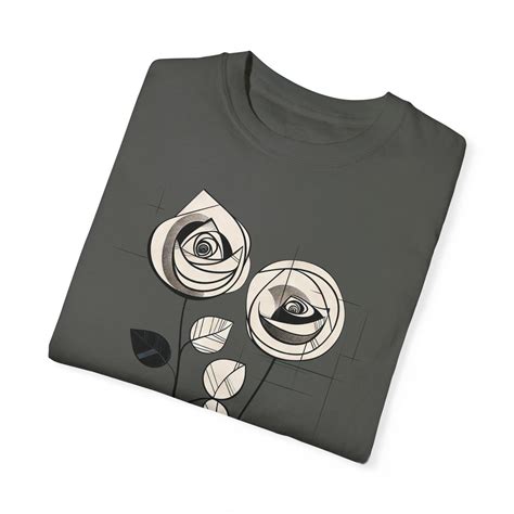 Bauhaus Roses Unisex Garment Dyed T Shirt Romantic Generation