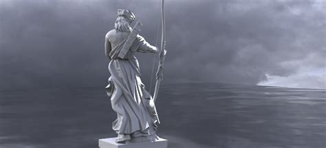 Female Greek Archer statue 3D 3D model | CGTrader