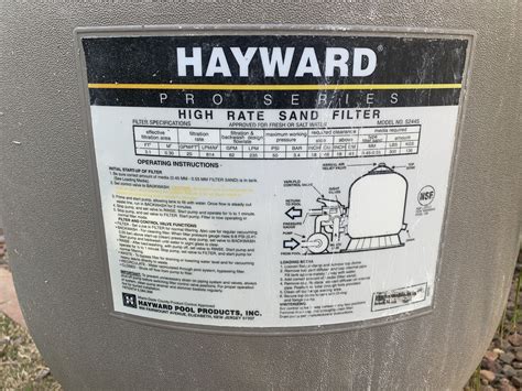 Hayward S244s Sand Pool Filter For Sale In Chandler Az Offerup