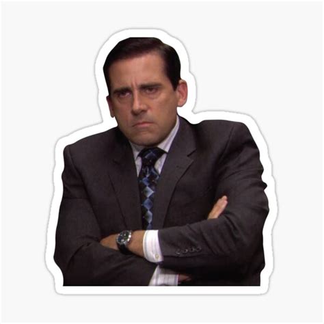 "The Office | Michael Scott | Angry Face | Office Gift" Sticker for Sale by Lord Rupert Everton ...