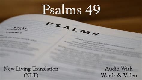 Psalms 49 New Living Translation NLT Audio Bible YouTube