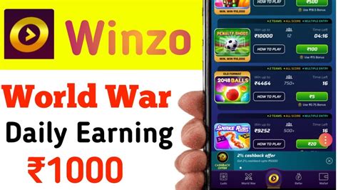 Winzo World War Winning Trick Winzo World War Continue Winning Trick