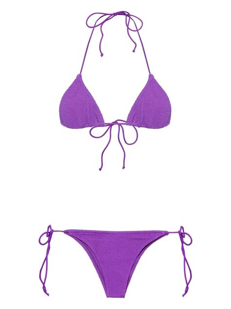 Mc2 Saint Barth Marielle Crinkled Bikini In Purple ModeSens