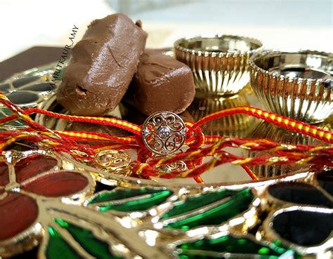 Buy Gold Rakhi Online For Your Brother Ft Kuberbox Rakhi Jewellery