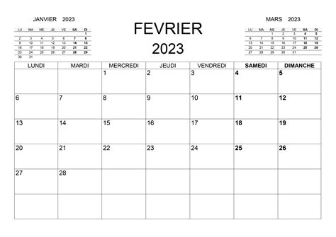 Calendrier F Vrier Calendrier Su