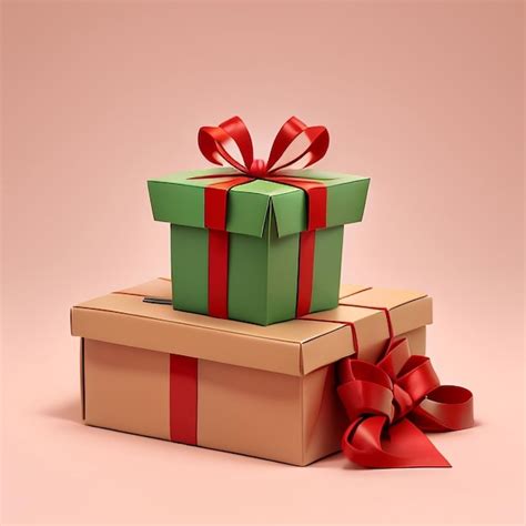 Premium Ai Image Set Of Colorful Gift Boxes With Bows And Ribbons